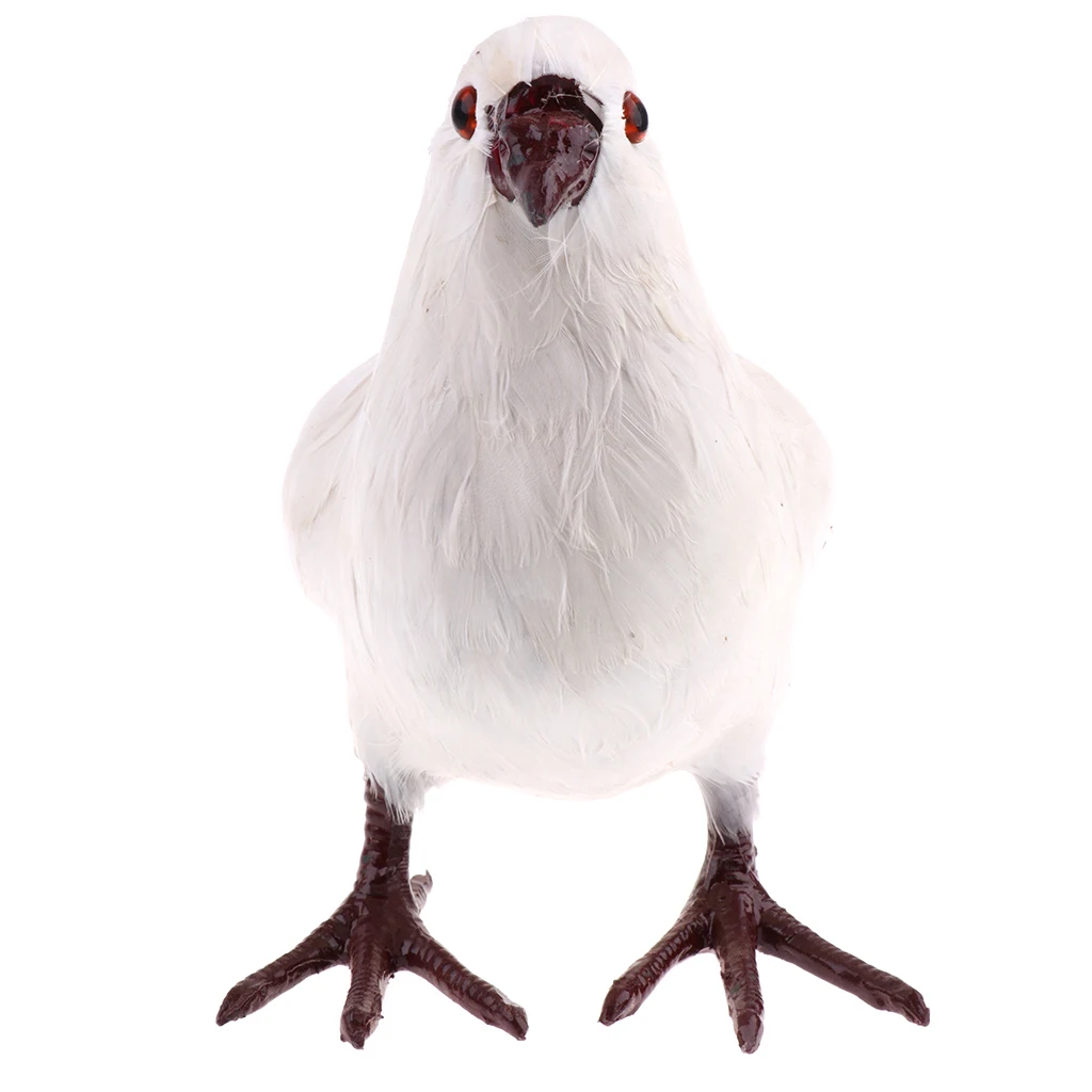 Realistic Polyethylene Furs Standing Pigeon Animal Model Figurine Home Decoration