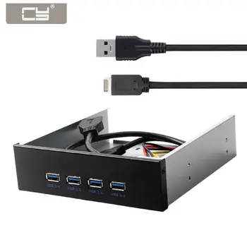 

CY USB 3.1 Front Panel Header to USB 3.0 HUB 4 Ports Front Panel Motherboard Cable for 5.25" CD-ROM Bay