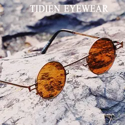Винтажные женские модные солнцезащитные очки в стиле ретро металлические женские солнцезащитные очки для панк маленькие брендовые