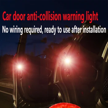 

Universal LED Car Opening Door Safety Warning Anti-collision Lights for mazda 3 bk accessories 6 gh gj 2