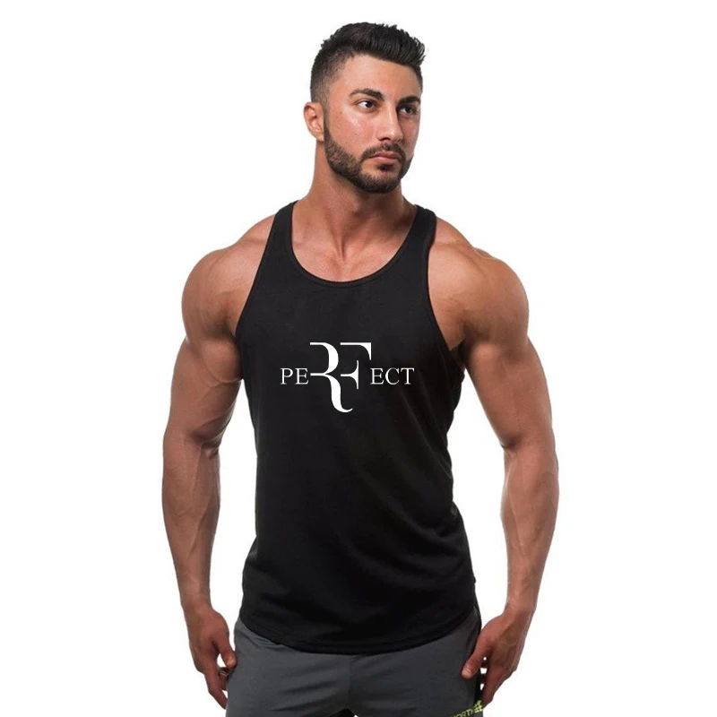 Gym Fitness vest Men's stretch tight vest round neck breathable and quick-drying men's vest running sleeveless T-shirt