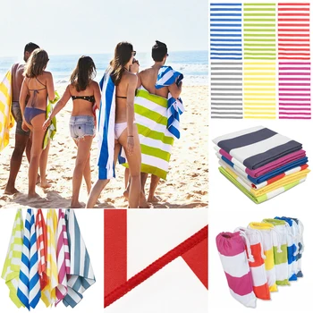 

Printed Striped Microfiber Quick-Dry Beach Towel Travel Towel Absorbent Beach Towels170x90cm/66.9x35.4 Inch