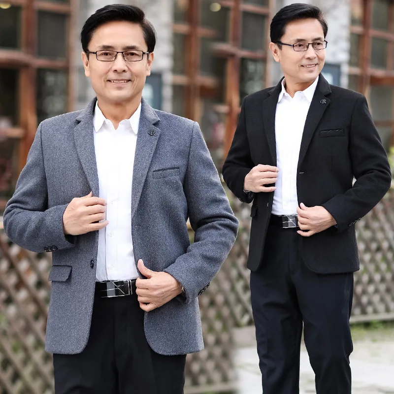 

Shanghai New Europe Sang 2020 Autumn And Winter Men's Middle-aged Will Suit Wool