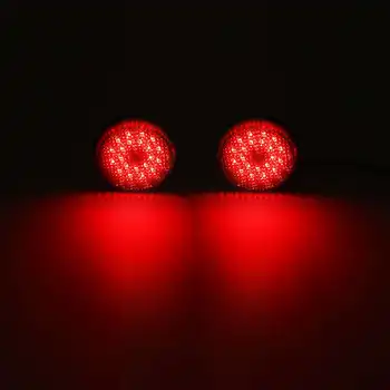 

2Pcs Red Left & Right Rear Bumper Round Reflectors Light Reflective Strips For Nissan QASHQAI 2007 - 2015 Exterior Accessories