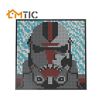

MOC 4759 Bad Batch Art Mosaic - Hunter 2386pcs Building Blocks Diy Bricks Educational Creative Xmas Gift For Children Kids