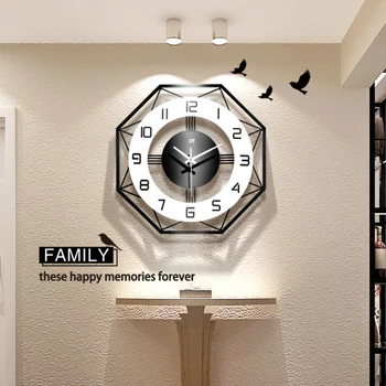 

Silent Quartz Wall Clock Modern Design Nordic Luxury Stylish Wall Clock Metal Creative Zegary Na Sciane Home Decoration WB50WC