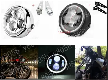 

6.5" LED HeadLight + Mounting For Honda Shadow Spirit Sabre Aero ACE Steed VLX 400 600 1100 DLX VTX1300 1800 Magna VF 250 750