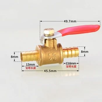 

Hose Barb Inline Brass Water Oil Air Gas Fuel Line Shutoff Ball Valve Pipe Fittings