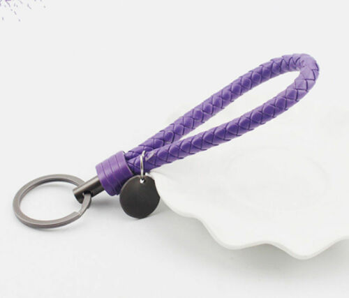 Retro Leather Rope Weave Braided Strap Keychain Keyring Car Key Chain Ring Key Fob Sling Jewelry Gift
