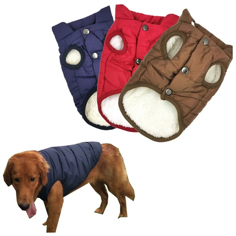 

Clothes For Small Large Dogs Winter Chrismtas Dog Vest Jacket Warm Fleece Pet Coat Chihuahua Pug French Bulldog Clothing Outfits