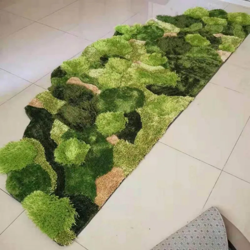 Little forest handmade 3D mossy tufting area rug, Nordic big size