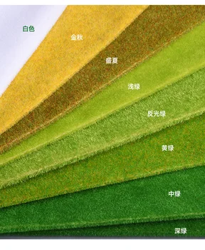 

2pcs/lot Landscape Grass Mat for Model Train building Paper Scenery Layout Lawn Diorama Accessories 25*25cm 35*50cm 35*100cm