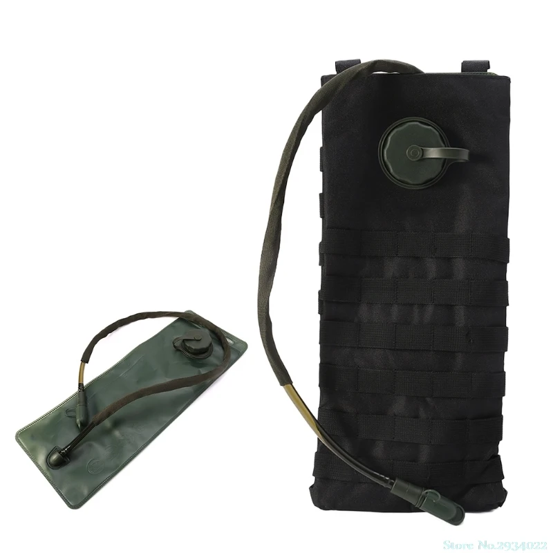 Черный 2.5L Molle военный гидратационный рюкзак для велоспорта, пешего туризма, кемпинга, верховой езды, сумка для воды A6HC - Цвет: Черный