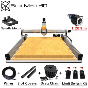 

High precise LEAD CNC Router Machine Mechanical kit DIY CNC Engraver Mill with Wiring kit with 4pcs 1.26N.m Nema23 Stepper Motor