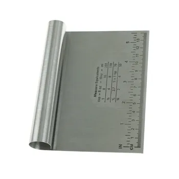

Stainless Steel Baking Pastry Spatulas Pizza Cake Dough Scraper Cutter Fondant Cream Cutting With Measuring Guide Kitchen Tools
