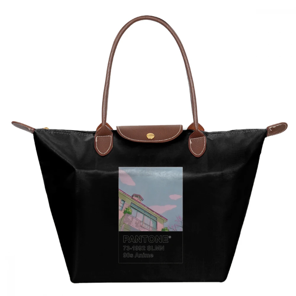 

Anime Handbag PANTONE 90s Anime Top-handle Bags Pattern High quality Women Tote Bag Women's Nylon Large Trendy hobo Handbags