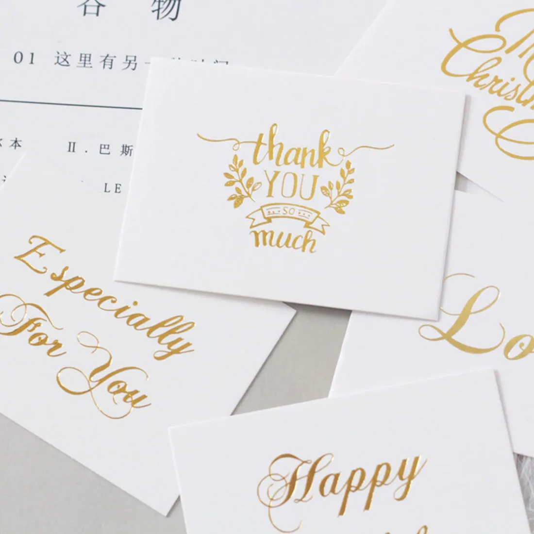  50pcs Thanksgiving Greeting Cards Envelopes Bronzing Greeting Card Invitation Card Elegant Wedding  - 4000082753099