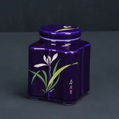 JIA-GUI LUO 7 см* 10 см керамическая коробка для чая, банки для хранения сухофруктов, герметичные бутылки, аксессуары для чая, коллекция пуэр, подарок D038 - Цвет: 5