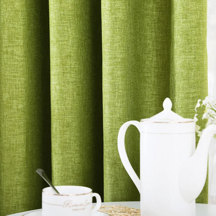 

Black Out High Shading Pure Shade Curtain Bedroom Living Room Pure Color Curtain Fabric Modern Simple Curtain