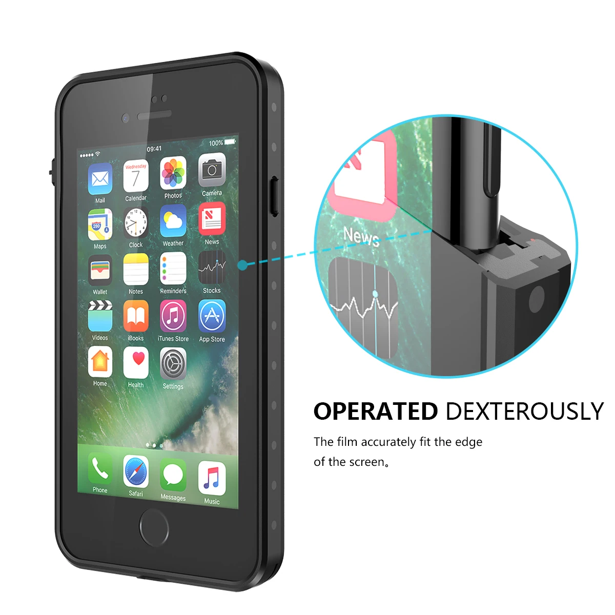Для iPhone 7 iPhone 8 IP68 Водонепроницаемый чехол для телефона 360 градусов Полная защита пылезащитный противоударный защитный чехол для iPhone 7 8
