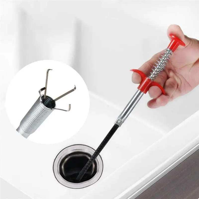 61.5Cm Lavello Flessibile Artiglio Pick Up Utensili Per La Pulizia Della Cucina Pipeline Draga Lavello Spazzola Per Capelli Cleaner Bend Sink Tool Con