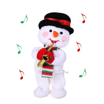 

Christmas Decoration Santa Claus Doll Standing Dance Music Toy New Year Home Ornaments Christmas Gifts for Kids Children 2020*