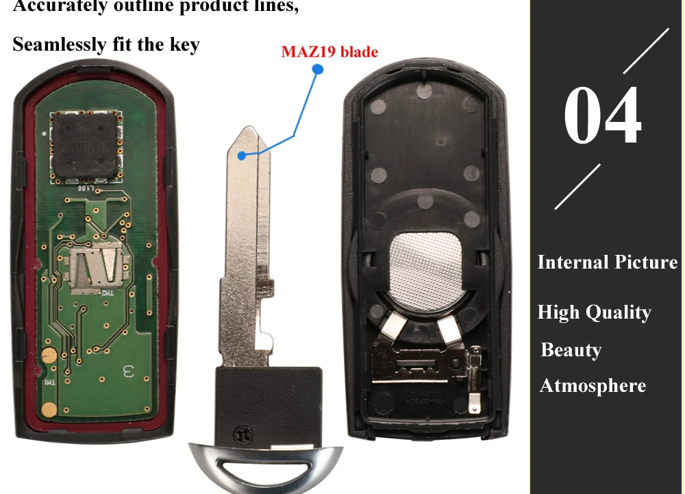 Keyforkess 5 pz SKE13D-01/02 SKE13E-01/02 originale fabbrica Smart Remote Key Fob 315/433MHz ID49 per Mazda 3 CX-5 2/3btn - H31294c63b3df4502ab7c151cd3e53eebC