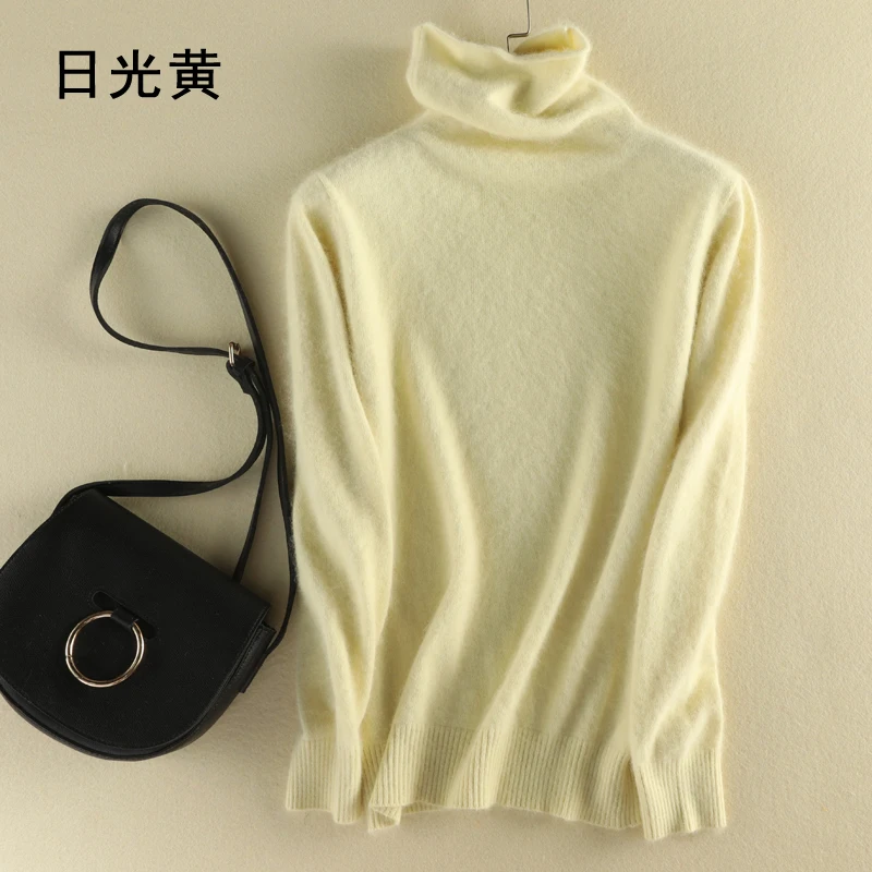 Autumn Winter Women Turtleneck Pullover 100% Pure