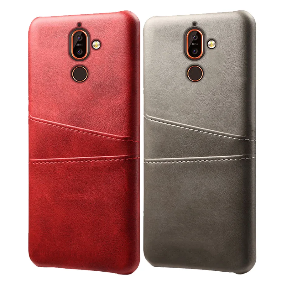 SCK кожаные держатели для телефонов для Nokia 7 Plus 7 Plus чехол тонкий гибридный жесткий чехол для телефона