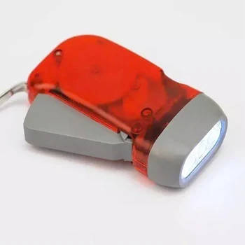 

Hand Pressing Practical Camping Outdoor Battery Free Travel Portable Manual Hiking ABS Led Flashlight