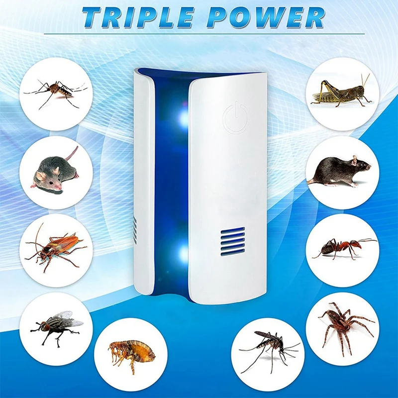 

Bread Type Multi-function Ultrasonic Electronic Repeller Repels Mice Bed Bugs Mosquitoes Spiders Insect Repellent Killer