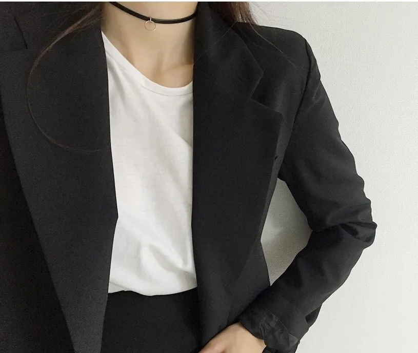 

Europe And America Minimalist Style Geometry Hollow out Circle Design PU Leather Neck Ring Necklace Women's Necklace Punk Short