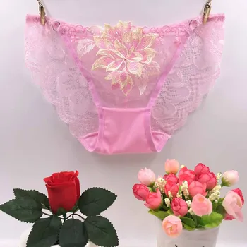 

Women's sexy Panties Briefs Luxury Panties breathable Lace Low waistLovely Embroidered Sexy Lace Low Waist Women Underwear