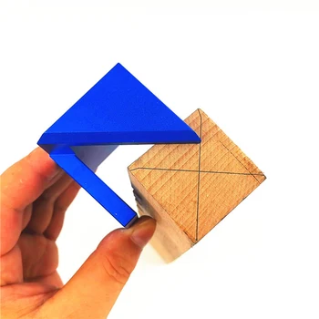 

45 Degree Angle Line Drawing Pen Blank Center Finder Circle Center Line Marking Device Woodworking Marking Scriber