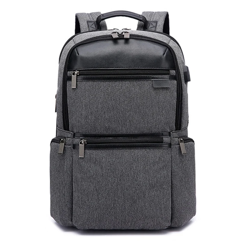 

Men Backpacks Large Capacity Multi-function Fit for 15.6 inch Laptop USB Charging Water-resistant Headphone Port Casual Backpack