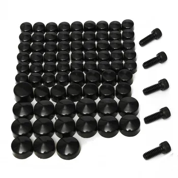 

Hot New 75 Pcs/Set Black Bolt Toppers Cover Caps Kit For Harley /Davidson /Dyna /Softail Twin Cam 75pc