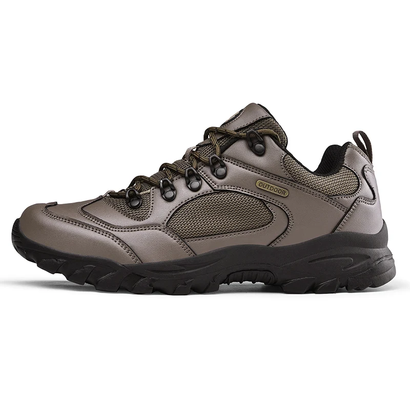 Мужские треккинговые ботинки размера плюс 39-49, уличные мужские треккинговые ботинки, черные коричневые кроссовки для альпинизма, кожаные мужские ботинки для охоты
