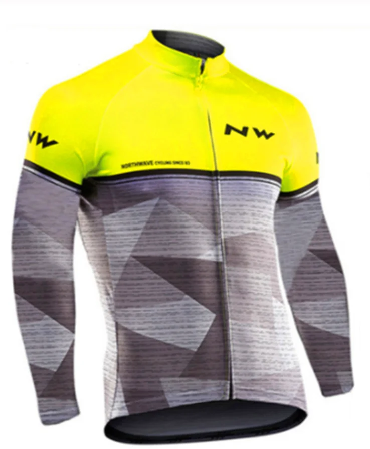 Long top Весна и осень команда длинный рукав езда Джерси Костюм Ciclismo дышащая гоночная Одежда MTB велосипед 9D гелевая накладка - Цвет: Long top