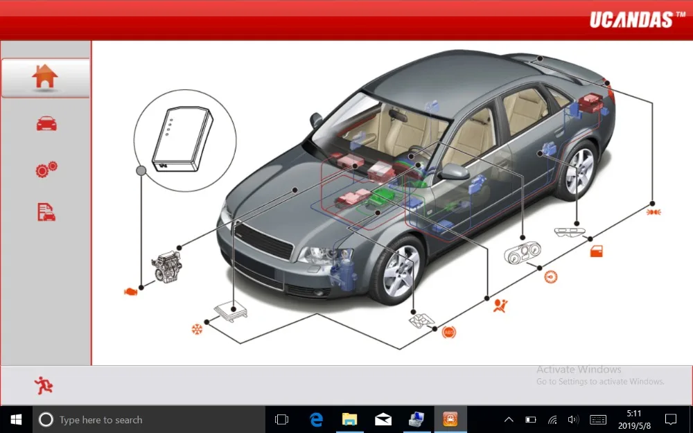 Оригинальная полная система wifi UCANDS VDM V3.9& UCANDAS VDM2 V5.2 Авто OBD2 сканер обновленный онлайн Поддержка нескольких языков