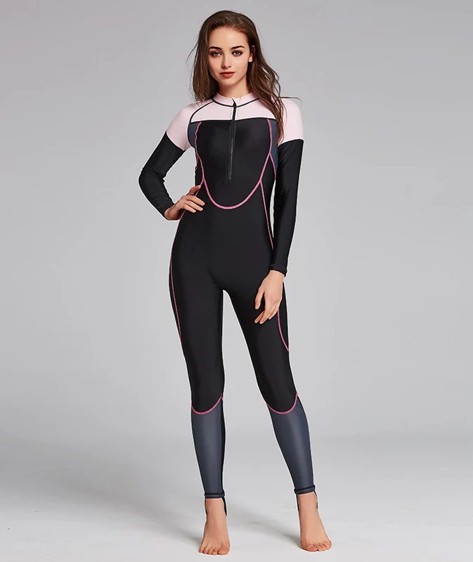 Pink Sbart цельный Женский гидрокостюм для дайвинга, купальник для женщин, свободный купальник для серфинга, плавания, подводного плавания, подводной охоты, Drysuit - Цвет: Pink