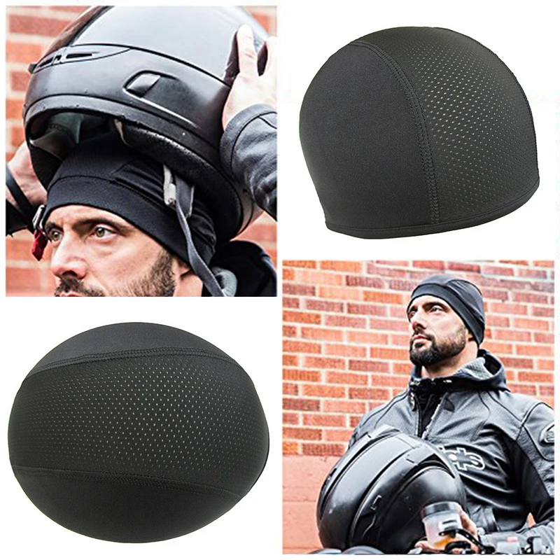 Motorcycle Moisture Wicking Cooling Skull Cap Moto Cool Max Hat Dry Breathable Summer Helmet Inner Accessories | Автомобили и