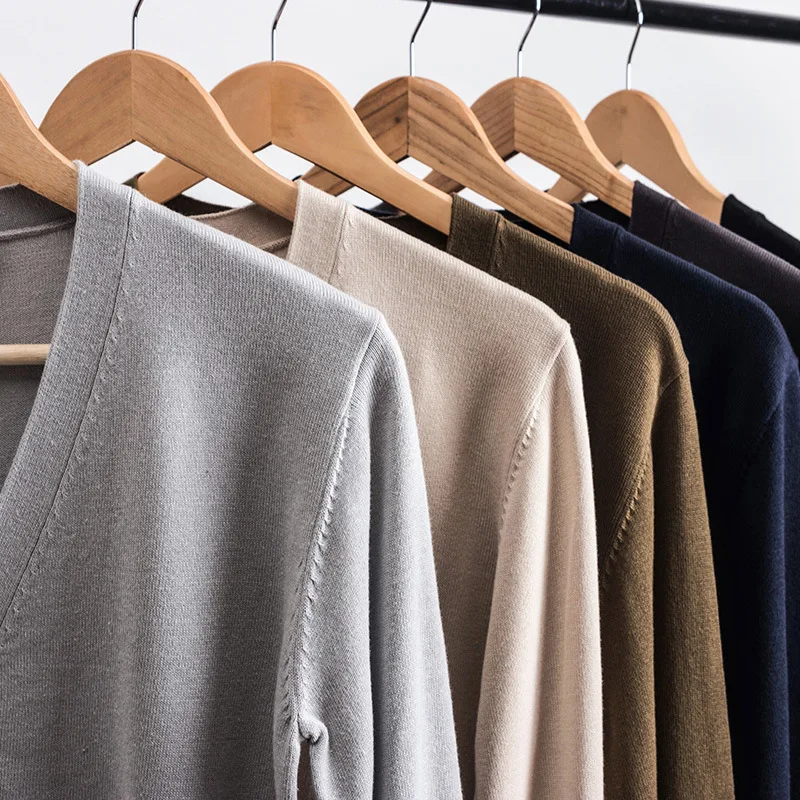 

2020 Autumn New Men's Casual Cardigan Sweater Business Fashion Solid Color Sweaters Male Brand Clothes 6 Colors