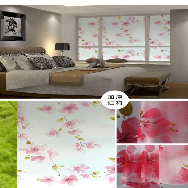 New Style PVC Self-Adhesive Waterproof Glass Film Window Sun-resistant Window Stickers Bathroom Glass Stickers Wholesale