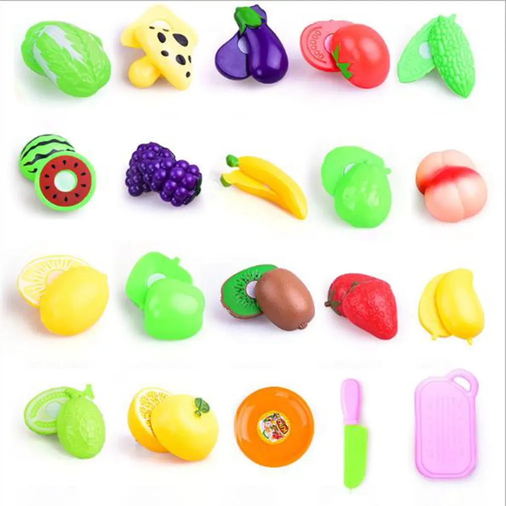 20 шт./компл. Кухня игрушки для детей ролевые игры резка Foodvegetables комплект детской одежды Кухня развивающие игрушки для кукольного домика