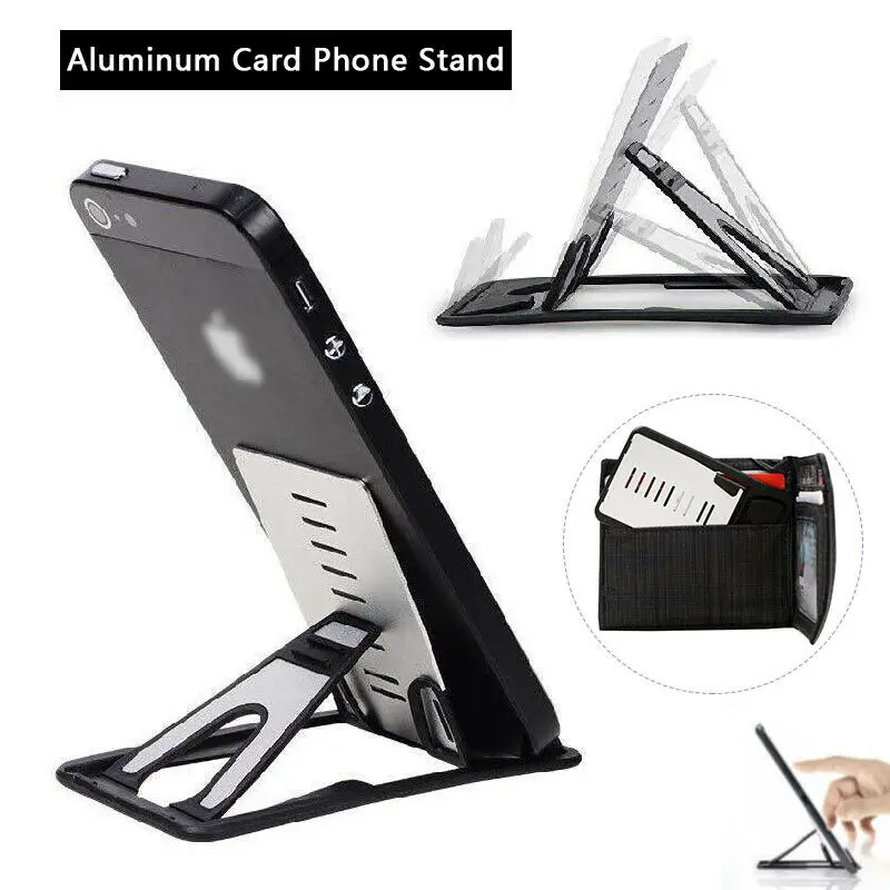 High Quality Aluminum Alloy Card Stand Rack Anti-slip Durable Portable Bracket Support Accessories Desk Phone Holder Card Base mobile phone stand