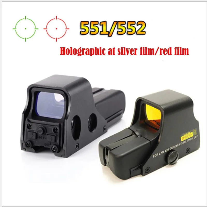 

New high-definition waterproof shock absorber hunting optical 551/552 holographic mirror iris up and down adjustable inner red/g