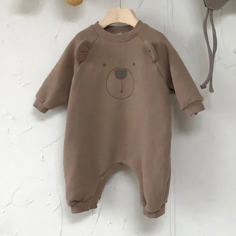 Cute Cartoon Baby Rompers Long Sleeve Infant Play Suit
