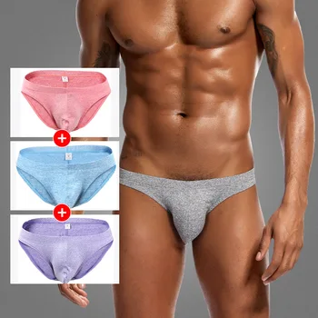 

New Cotton Men Sexy Breathable Gay Men's Brief Classic Soft Male Underpanties Man Sleepwear Thongs Underwears Briefs