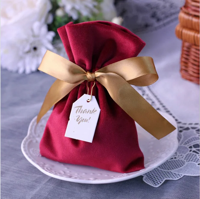 Сумка для ювелирных изделий, подарок, Европейская свадебная коробка для конфет, подружки невесты с сумочкой для рук, свадебные коробки для подарков для гостей - Цвет: red