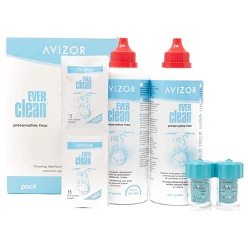 

Liquid contact lenses AVIZOR EVER CLEAN 2x350 ml. Solution for cleaners and disinfection of all type contact lenses.